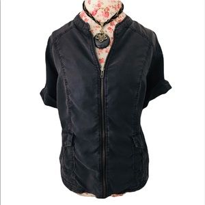 Torrid Zip Front Grunge Top